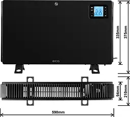 Конвектор ECG TK 2080 DR Black - мініатюра 10