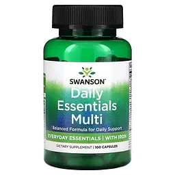 Щоденний комплекс Вітамінів і Мінералів, Daily Essentials Multi - 100 капсул