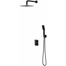 Душова система прихованого монтажу з термостатом Omnires Parma black mat SYSPM11BL, Чорний матовий