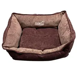 Лежанка AnimAll Nena S VELOURS Berry для собак та котів коричнева 45×35×16 см (151070)
