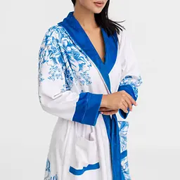 Халат жіночий з плюшевого велюру ексклюзивний Mirami 18296 2XL-3XL - мініатюра 2
