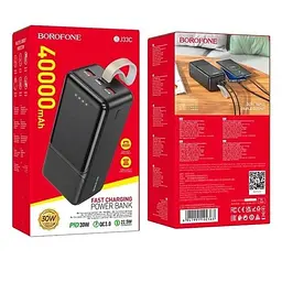 Зовнішній акумулятор Borofone BJ33C Creed 40000 mAh чорний - мініатюра 3