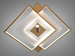 Сучасна LED люстра Diasha 5533WH+G dimmer біло-золота 70W з поворотним механізмом - мініатюра 3