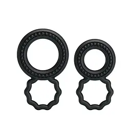 Ерекційне кільце Baile Cock Rings, набір 2 шт (чорний)