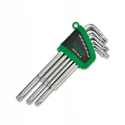 Набір Г-обр. ключів TORX T10-T50 9од. довгих TOPTUL GSN-09LS - мініатюра 2