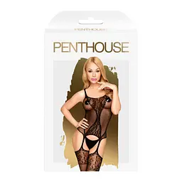 Бодістокінг сітка з панчохами MISS CURVY чорний Penthouse s/l - мініатюра 3