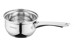 Ківш Ardesto зі скляною кришкою Gemini Gourmet Spoleto 1л нержавіюча сталь kuh0014711 - мініатюра 3