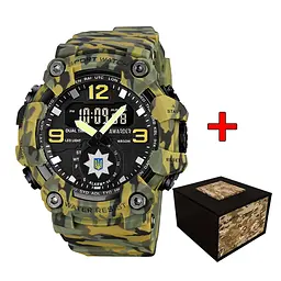 Чоловічий наручний годинник 003 Поліція Camo Green Awarder acs0032018