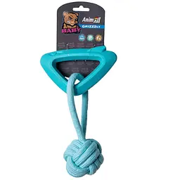 Іграшка AnimAll GrizZzly Baby акула з канатом м'ятна 15.8×10.2×2.8 см