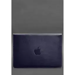 Шкіряний чохол-конверт BlankNote на магнітах для MacBook 16 дюймів Темно-синій - мініатюра 2