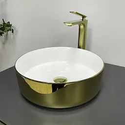 Умивальник VBI Prato gold white накладний VBI-011415, Золотий