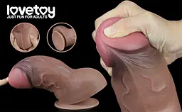 Реалістичний фалоімітатор LoveToy Nature Cock 18.2 см коричневий - мініатюра 18