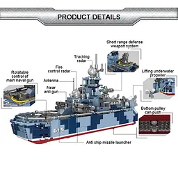 Конструктор Військово Морський Корабель Bora MRK-27 XingBao 667 Деталей - мініатюра 5