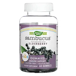 Підтримка Імунітета Дітей з Екстрактом Бузини та Вітаміном С Sambucus Kids Immune Support - 60 жувальних цукерок