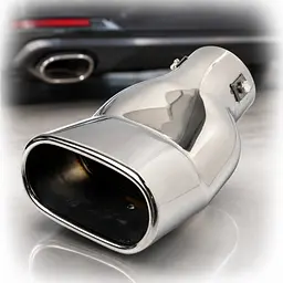 Насадка на глушник Elegant Вигнута овальна Ø 70 х 120-68 x 200 мм Хром (EL 106 024)