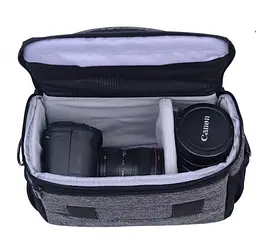 Сумка до фотоапарата Nikon D + дощовик Сірий із чорним (IBF058SB) - мініатюра 5