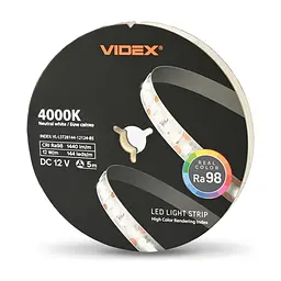 Светодиодная лента Videx DC12V 60W 5M 4000K Ra98 IP20 5м (VL-LST28144-12124-B5)