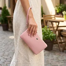 Місткий клатч на два відділення жіночий ST Leather 19250 рожевий - мініатюра 2