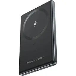 УМБ Choetech Magnetic Wireless 5000mAh 20W PD Qi-15W USB-C In/Out, тонкий, чорний