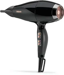 BaByliss Фен Air Power Pro, 2300Вт, 3 режими, дифузор, іоніз-я, хол. обдув, кераміка, чорно-рожевий - мініатюра 10