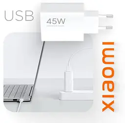 Мережевий зарядний пристрій Xiaomi BHR07SLEU Original 45Вт Turbo Charging Блок живлення USB-A - мініатюра 5