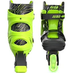 Роликові ковзани Neon Inline розмір 30-33 зелений (NT07G4) - мініатюра 4
