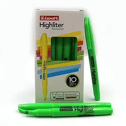 Текстовиділювач Luxor Highliters зелений тонкий 1-3.5 мм 10 шт в уп
