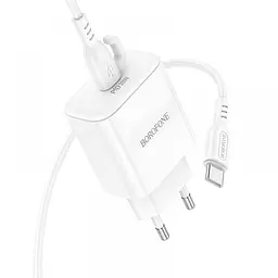 Комплект зарядного пристрою Borofone BA81A 1 Type-C PD20W Type-C to Type-C White (32971_2955230) - мініатюра 6
