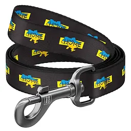 Повідець для собак Waudog Nylon Дім, нейлоновий, S, 122х1,5 см, черний