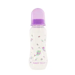 Пляшечка для годування з силіконовою соскою Baby Team 1121_фіолетовий 250 мл - мініатюра 2