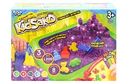 Набір із кінетичного піску KS-02-02U "KidSand" 1200 гр. + пісочниця DANKO - мініатюра 2
