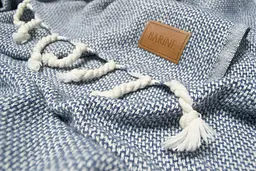 Плед-накидка Barine - Wool Basket indigo синій 120x175 - мініатюра 3
