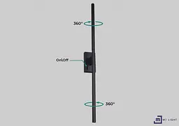Настінний світильник MJ-Light KONO WALL 3200K BK 15005 - мініатюра 5
