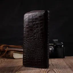 Шкіряний жіночий гаманець Bond 10х19х2 см acs0026989 - мініатюра 7
