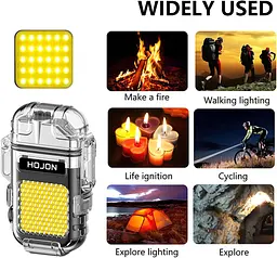 LED Ліхтар Запальничка Flas Hlight USB Type-C Чорний - мініатюра 7
