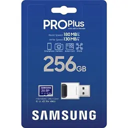 Карта пам'яті Samsung 256GB microSDXC class 10 UHS-I U3 V30 Pro Plus (MB-MD256SB/WW) - мініатюра 3
