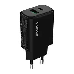 Зарядний пристрій Canyon OnCharge 250 25W 1xPD 1xQC EU Black (CNE-CHA250-31) - мініатюра 2