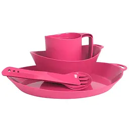 Набір посуду Lifeventure Ellipse Camping Tableware Set Темно-рожевий