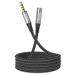 Кабель подовжувач mini-Jack 3,5 Male — mini-Jack 3,5 Female HOCO UPA-20 2 м, GOLD Stereo Jack, Black