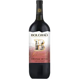 Вино Bolgrad Chateau de Vin, червоне, напівсолодке, 9-13%, 1,5 л (830270)