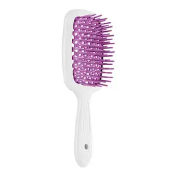 Гребінець Small Super Brush білий з фуксією Janeke