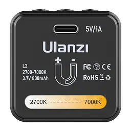 Відеосвітло Ulanzi L2 Bi-color COB Vedio Light IP6 Black (3051) (3051) - мініатюра 7
