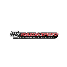 Емблема напис Mazda MS Червона 179×29мм алюміній (на скотчі)