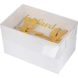 Набір кілець для серветок Lefard Бабка 4.5 см 2 шт. золотистий (811-089) - мініатюра 3