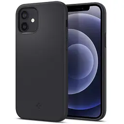 Чохол протиударний силіконовий Spigen Silicone Fit для iPhone 12/12 Pro (6.1") Black