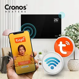 Конвекторний обігрівач Cronos Heaters 2в1 2000W Wi-Fi Black - мініатюра 6