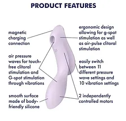 Вакуумний стимулятор клітора з вібрацією Satisfyer Curvy Trinity 2 бузковий - мініатюра 3