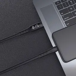 Кабель з дисплеем WSKEN Cable USB to Type-C 2A 1.2m Black - мініатюра 5