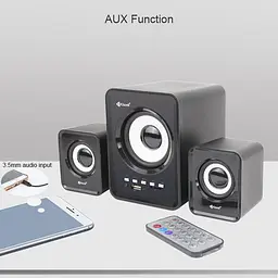 Компьютерные колонки 2.1 Kisonli U2800BT, Bluetooth, AUX, 5W+2x3W - мініатюра 3