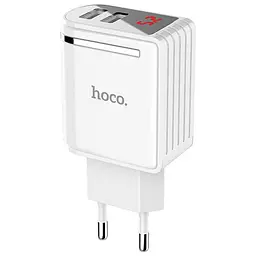 Адаптер мережевий Hoco C39A Enchanting 2 USB. 2.4A білий